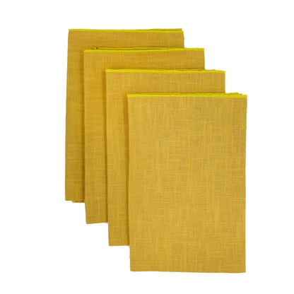 Serviette de table en lin jaune | Ayo Moda Casa