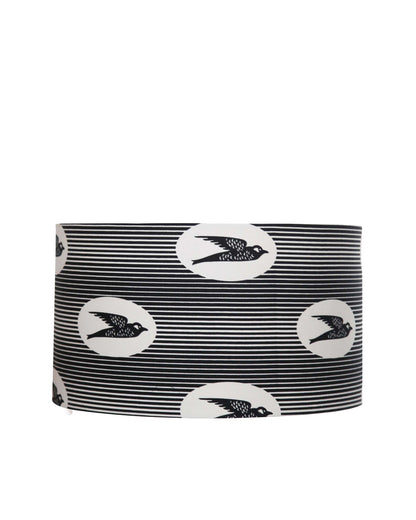 Black and White Swallows Wax Lampshade